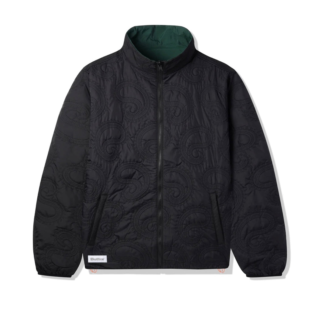 Butter Goods “Plaisley Reversible“ Puffer // Black