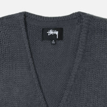 Load image into Gallery viewer, Stussy “Brushed“ Cardigan // Charcoral
