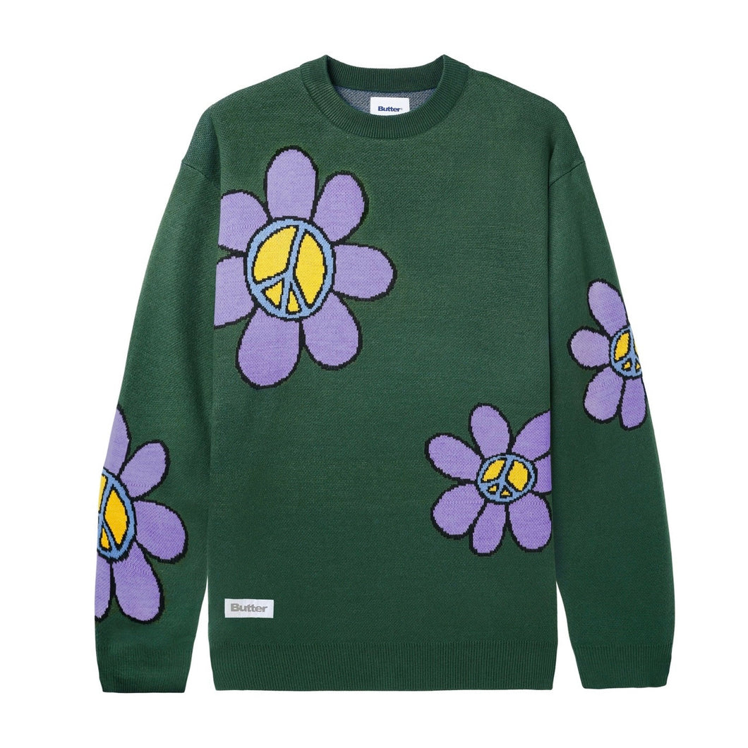 Butter Goods “Flowers“ Knit Sweater // Sage