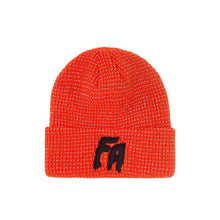 Load image into Gallery viewer, Fucking Awesome “Reflective Waffle“ Beanie// Orange
