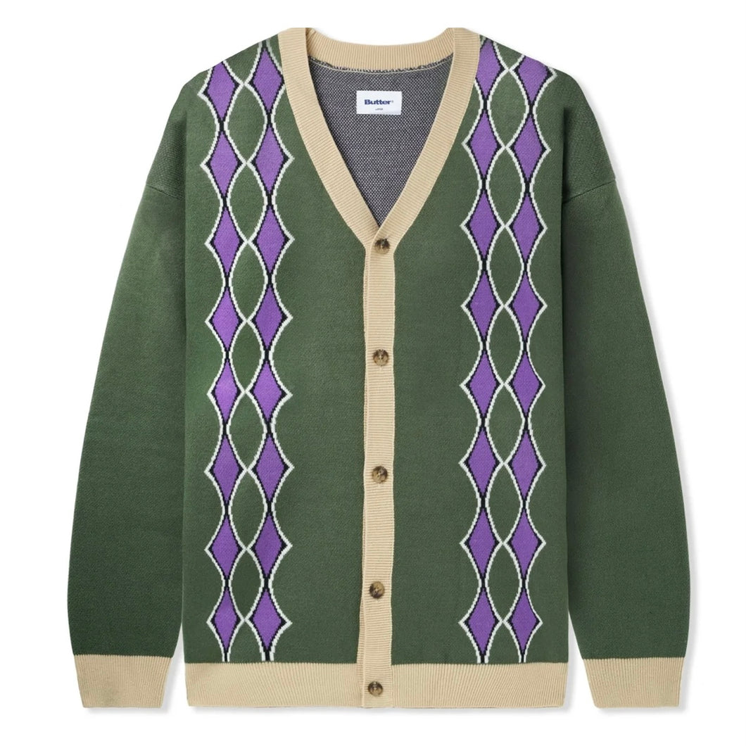 Butter Goods “Flowers“ Knit Cardigan // Sage