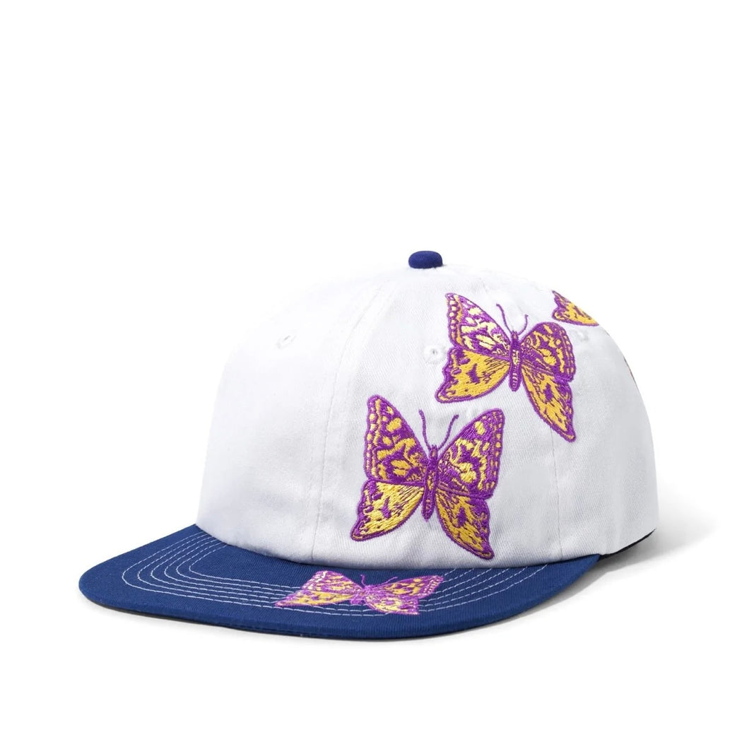 Butter Goods “Butterfly 6 Panel“ Cap // White / Blue