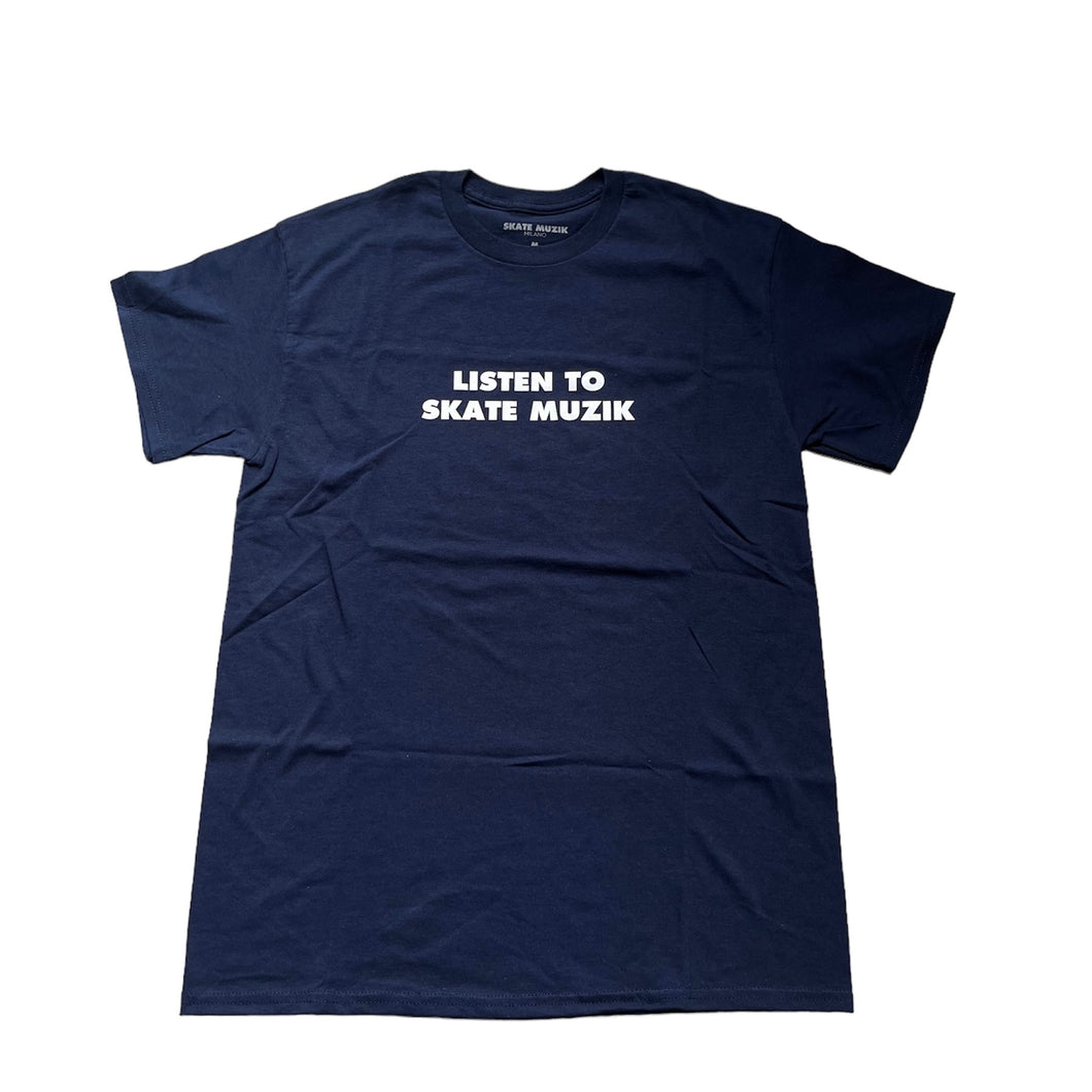Skate Muzik “Listen to Skate Muzik“ Tee // Navy