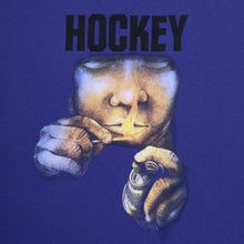 Load image into Gallery viewer, Hockey &quot;Instructions&quot; Tee // Cobalt
