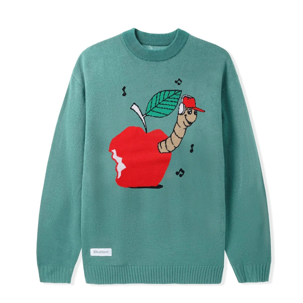 Butter Goods “Worm“ Knit Sweater // Teal