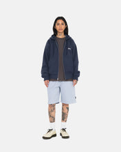 Load image into Gallery viewer, Stussy “Stock Logo&quot;Zip Hoodie // Navy
