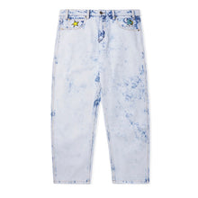 Load image into Gallery viewer, Butter Goods x The Smurfs “Harmony“ Denim Pants // Bleach Dye Indigo
