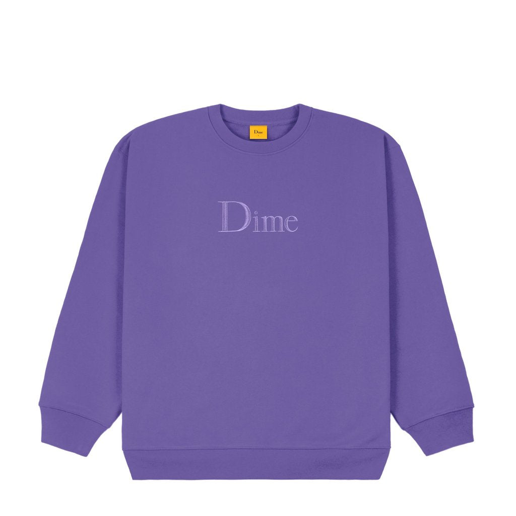 Dime “Classic Embroidered“ Crewneck // Iris