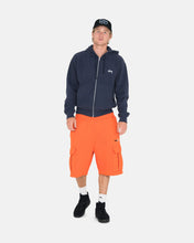 Load image into Gallery viewer, Stussy “Stock Logo&quot;Zip Hoodie // Navy
