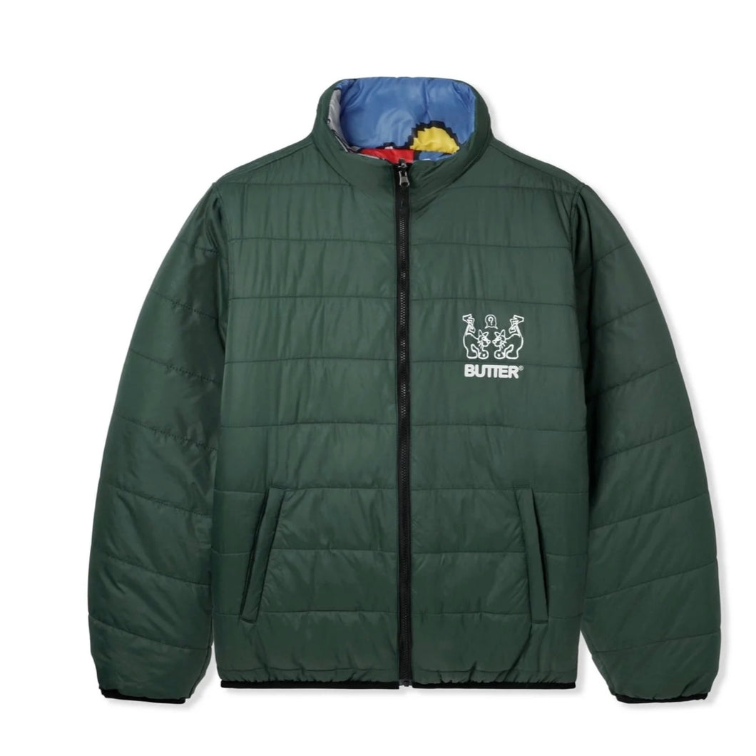Butter Goods “Jun Reversible“ Puffer // Army/Slate