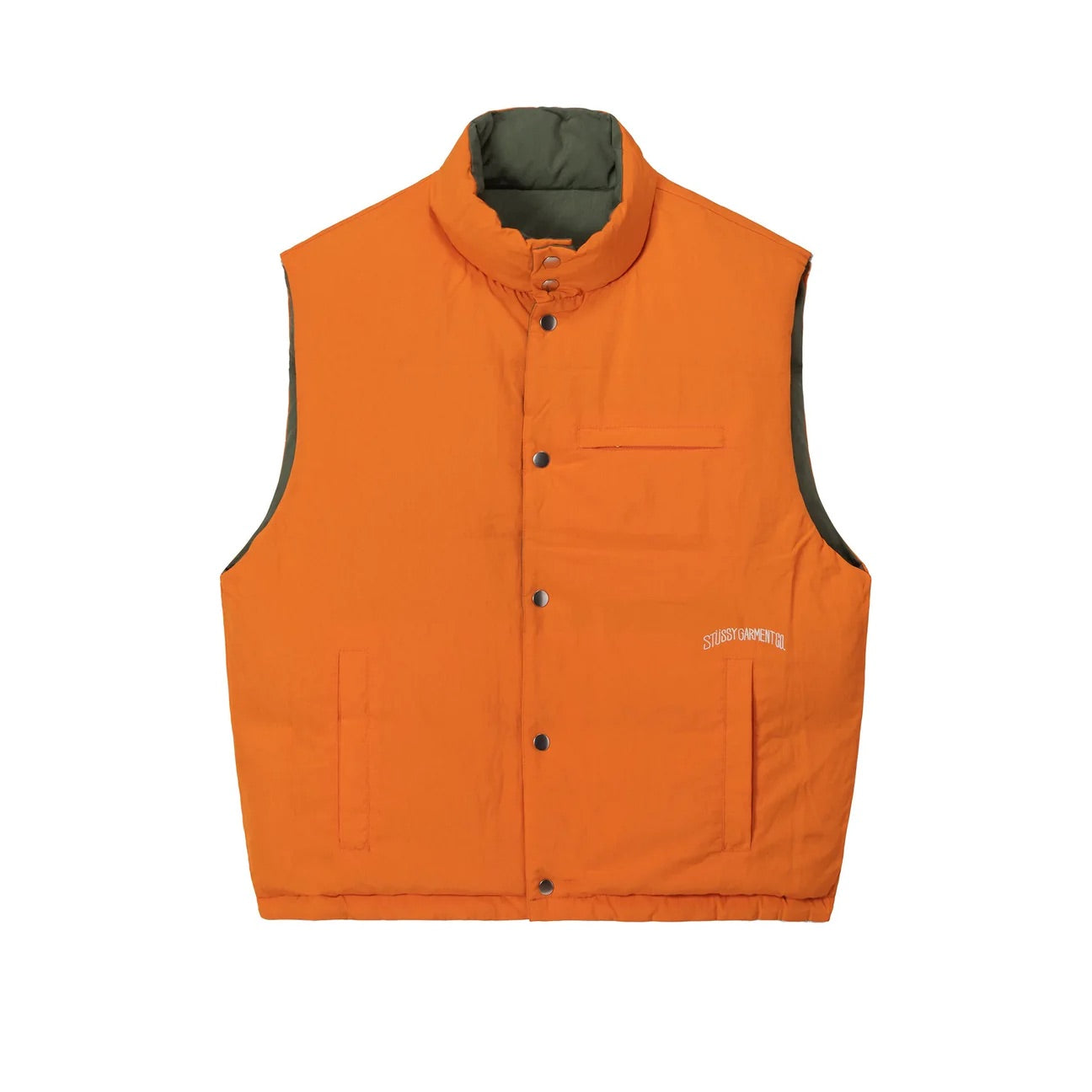 Stussy “Reversible Down Workgear“ Vest// Olive/Orange – 242 Shop